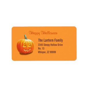 Etiqueta de dirección de Jack O'Lantern Halloween