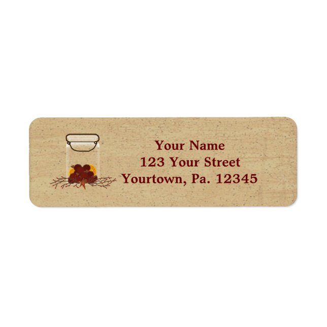 Etiqueta de dirección de Jar Fixin (Frente)