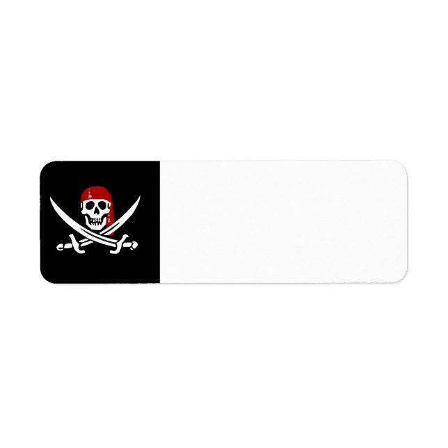 Etiqueta de dirección de Jolly Jack Pirate (Frente)
