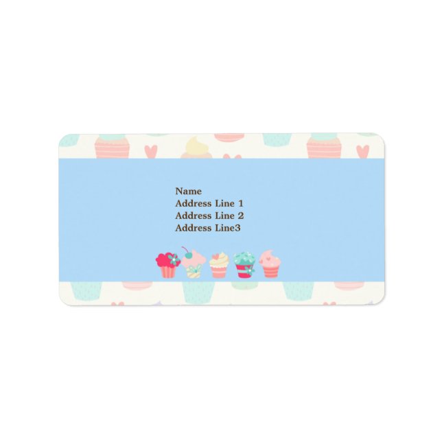 Etiqueta de dirección de Kawaii Cute Pastel (Frente)