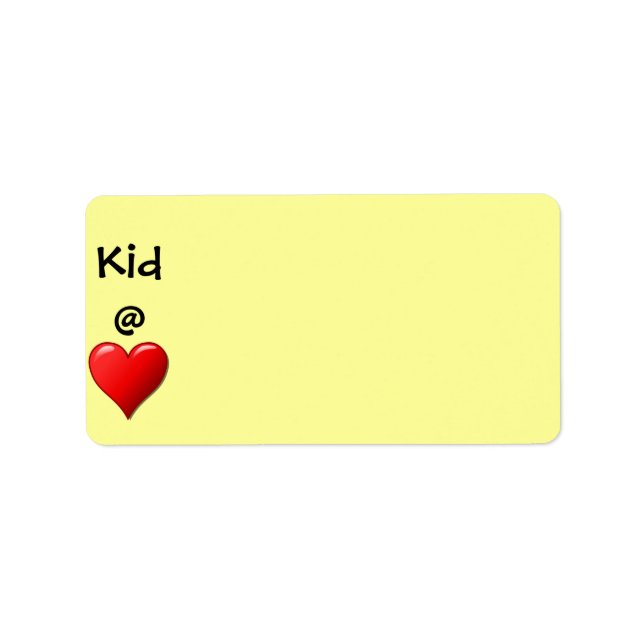 Etiqueta de dirección de Kid @ Heart (Frente)