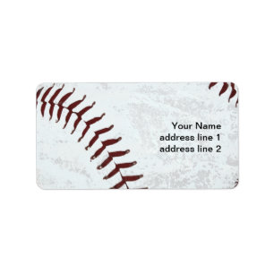 etiqueta de dirección de la bola del béisbol del