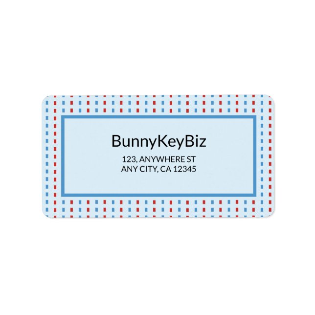 Etiqueta de dirección de la compañía de puntos de  (Frente)