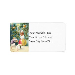 Etiqueta de dirección de la cosecha de ratones de 