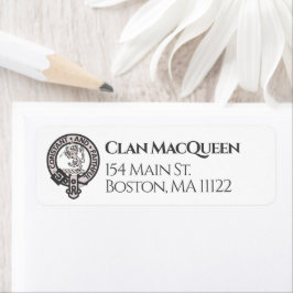 Etiqueta de dirección de la insignia MacQueen del