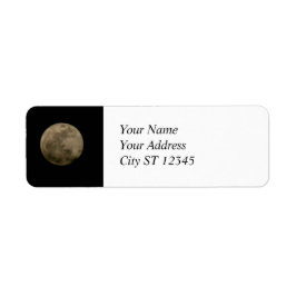 Etiqueta de dirección de la luna completa
