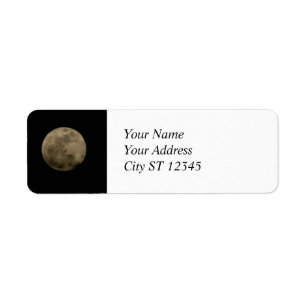 Etiqueta de dirección de la luna completa