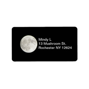 Etiqueta de dirección de la Luna Llena