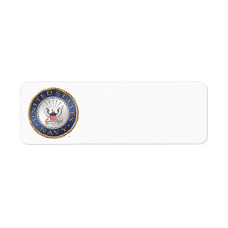 Etiqueta de dirección de la Marina de Estados Unid