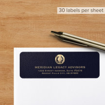 Etiqueta de dirección de la marina Laurel