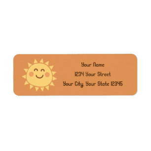 Etiqueta de dirección de la sol