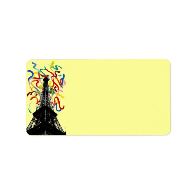 Etiqueta de dirección de la torre Art-Eiffel abstr (Frente)