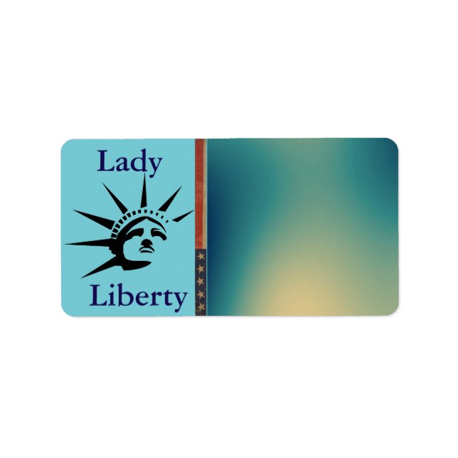 Etiqueta de dirección de Lady Liberty (Frente)
