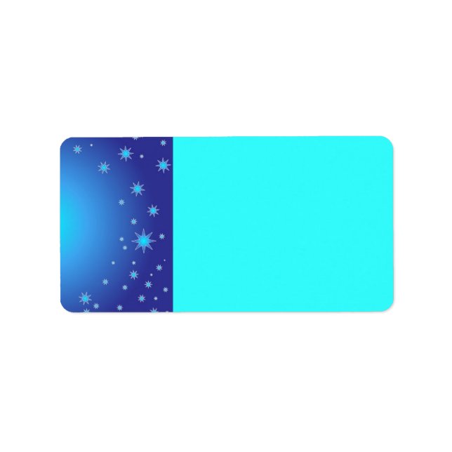 Etiqueta de dirección de las estrellas azules (Frente)