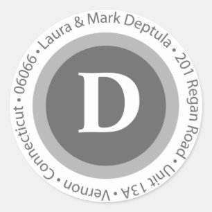 Etiqueta de dirección de Laura y Mark Deptula