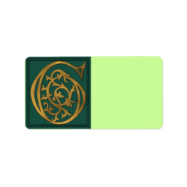 Etiqueta de dirección de letra G (Frente)