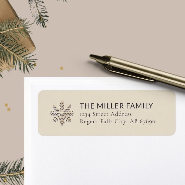 Etiqueta de dirección de luz de copo de nieve (Subido por el creador)