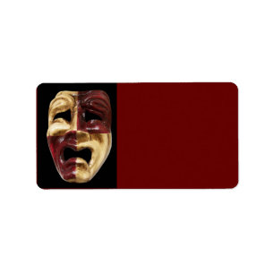 Etiqueta de dirección de máscaras venecianas