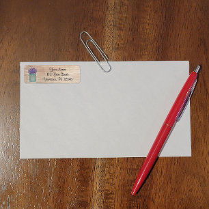 Etiqueta de dirección de Mason Jar Violets