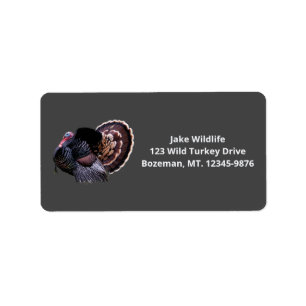 Etiqueta de dirección de Merriam Wild Turkey