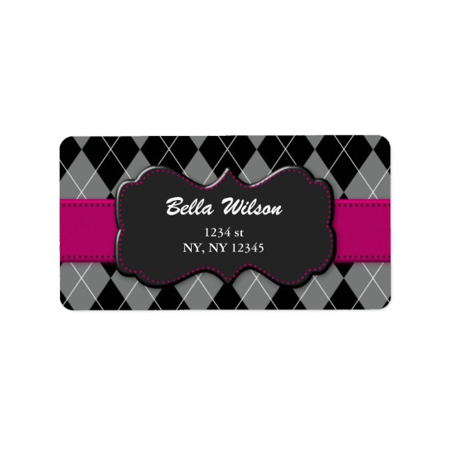 etiqueta de dirección de moda (Frente)