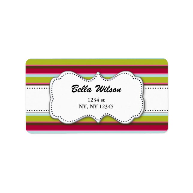 etiqueta de dirección de moda (Frente)