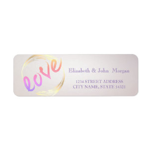 Etiqueta de dirección de Modern Love Script