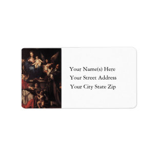 Etiqueta de dirección de nacimiento de Cristo