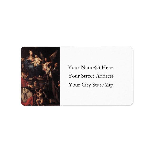 Etiqueta de dirección de nacimiento de Cristo (Frente)