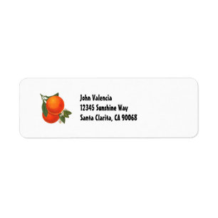 Etiqueta de dirección de Naranjas retro personaliz