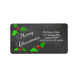 Etiqueta de dirección de navidad