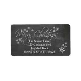 Etiqueta de dirección de navidad