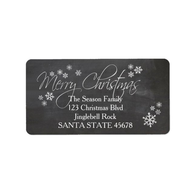 Etiqueta de dirección de navidad (Frente)