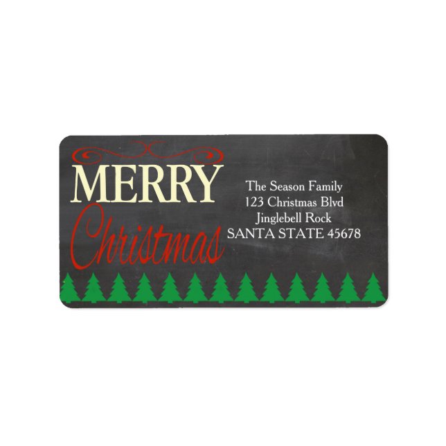 Etiqueta de dirección de navidad (Frente)