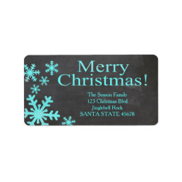 Etiqueta de dirección de navidad
