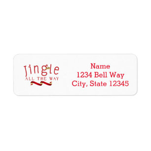Etiqueta De Dirección De Navidad JINGLE ALL THE WA