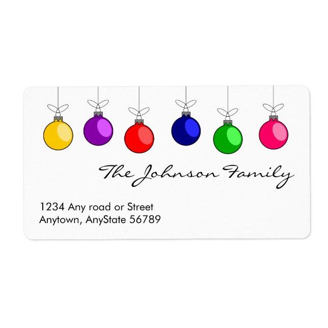 Etiqueta de dirección de navidades (Frente)