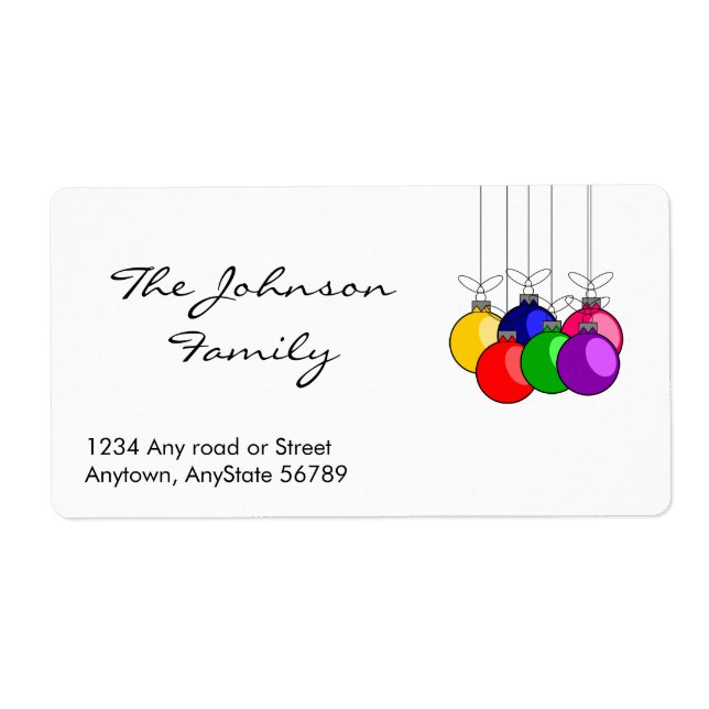 Etiqueta de dirección de navidades (Frente)