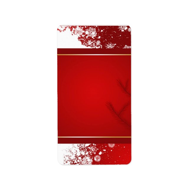 Etiqueta de dirección de navidades (Frente)