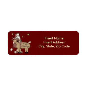 Etiqueta de dirección de navidades