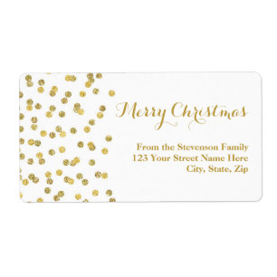 Etiqueta de dirección de Navidades de Confetti Pur