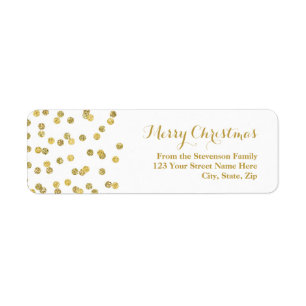 Etiqueta de dirección de Navidades de Confetti Pur