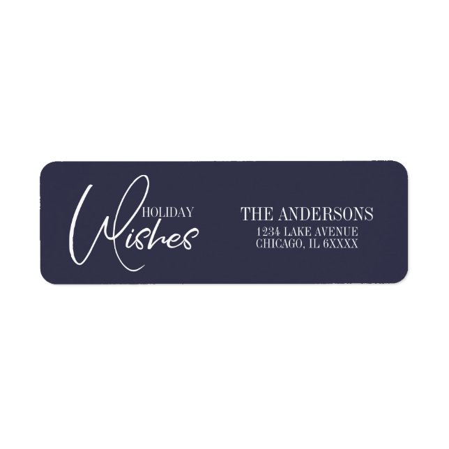 Etiqueta de dirección de Navidades de deseo de vac (Frente)