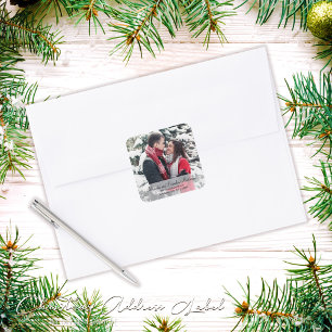 Etiqueta de dirección de Navidades de fotografía s