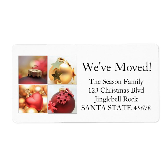 Etiqueta de dirección de Navidades de grupo (Frente)