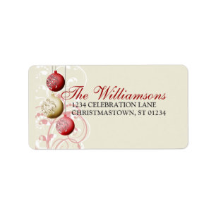 Etiqueta de dirección de Navidades festivos