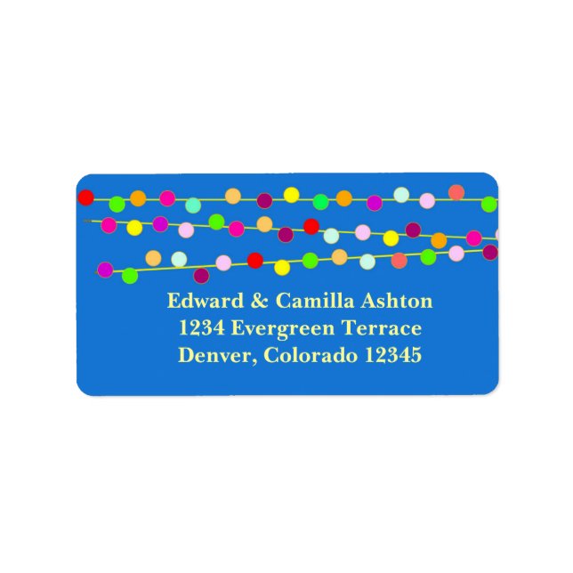 Etiqueta de dirección de Navidades personalizables (Frente)