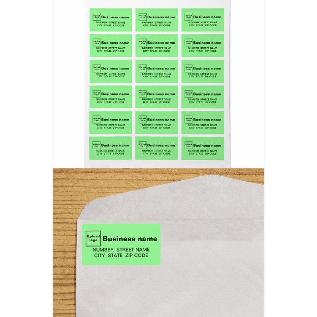 Etiqueta de dirección de negocio verde claro (Subido por el creador)