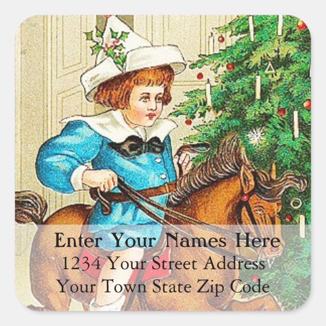 Etiqueta de dirección de niño ventilado sobre caba (Anverso)