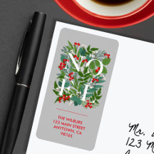 Etiqueta de dirección de NOEL Greenery Berries